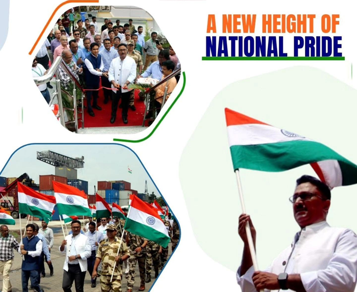SMPA Kolkata takes out flag mast and flag walk for nation